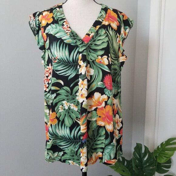 Anne Carson tropical tunic M - Picture 2 of 8